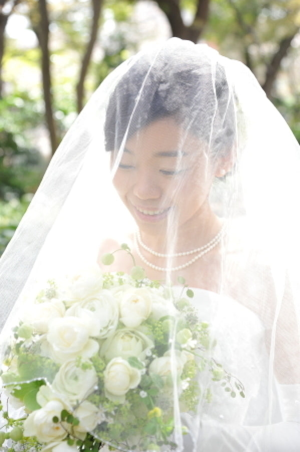 卒花嫁様レポ　マリオットホテルの花嫁様より、桜のころのブーケ