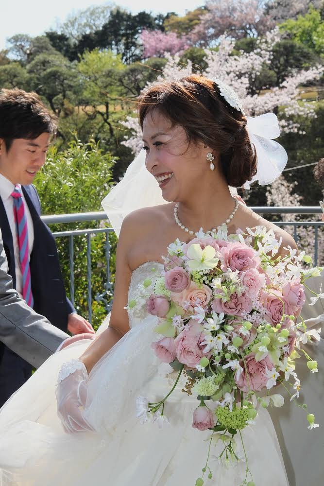 ホテル椿山荘東京の生徒さんからのウェディングブーケ｜東京・白金の花屋 一会