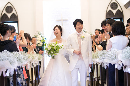 代官山鳳鳴館の花嫁とブーケと装花